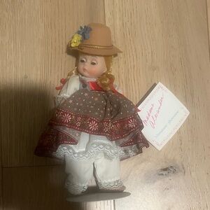 Madame Alexander Doll with Red and White Dress